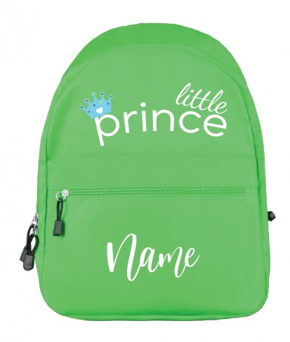 Personalised Little Prince Green Backpack for Kids